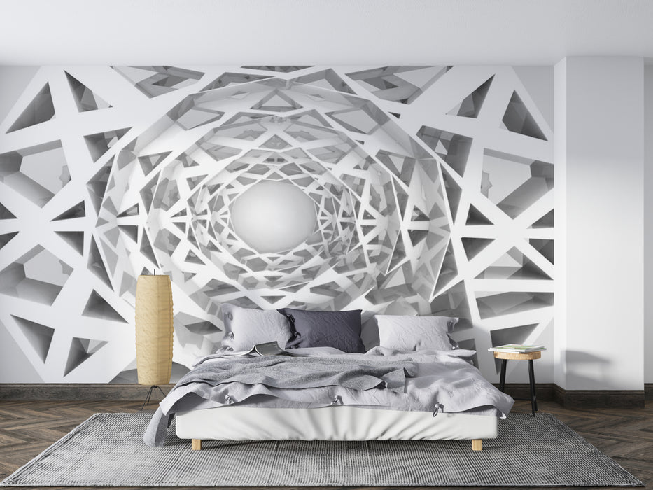 Spiral design of wallpaper geometry