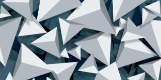 Geometric triangle three-dimensional wallpaper mural