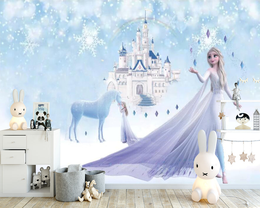 Ice and Snow Castle Elsa Wallpaper Mural