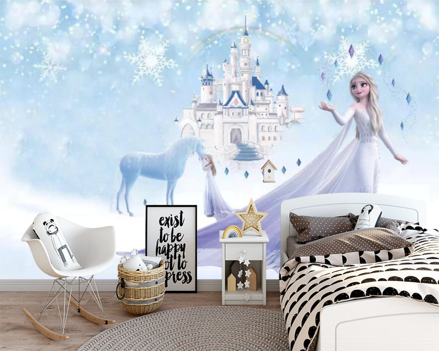 Ice and Snow Castle Elsa Wallpaper Mural