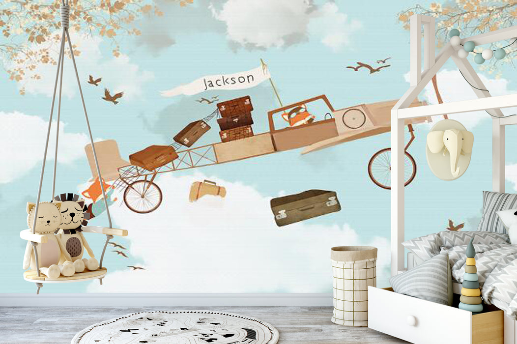 Wallpapers and murals are full of childlike innocence and dreaminess