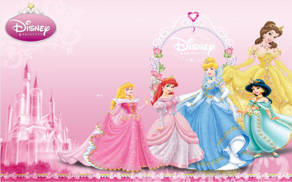 Pink background dreamy wallpaper mural princess