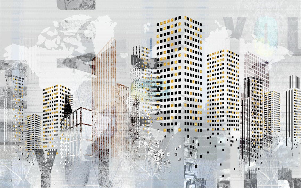 Wallpaper and murals of high-rise buildings