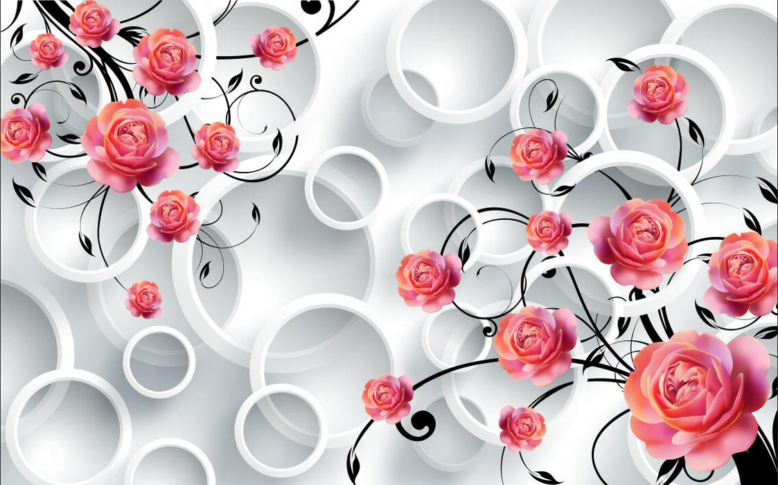 Wallpaper Romantic Pink Roses