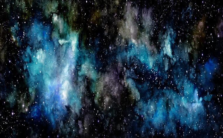 Wallpaper, vast universe, starry sky, deep black murals