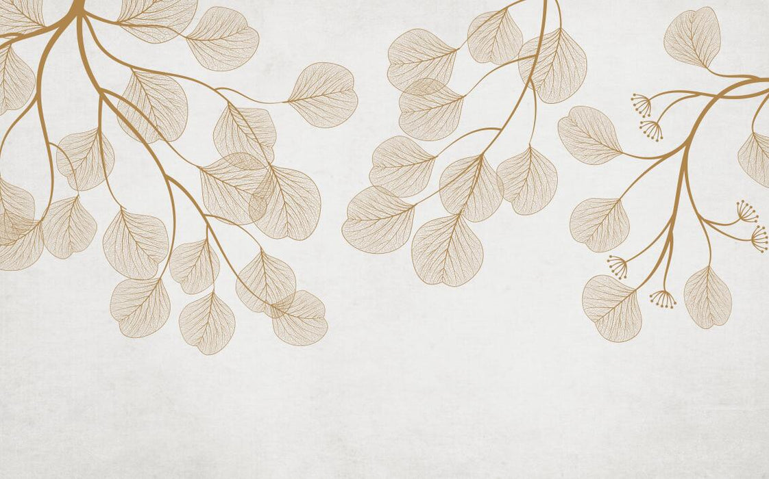 Wallpaper with simple and elegant beauty, leaves