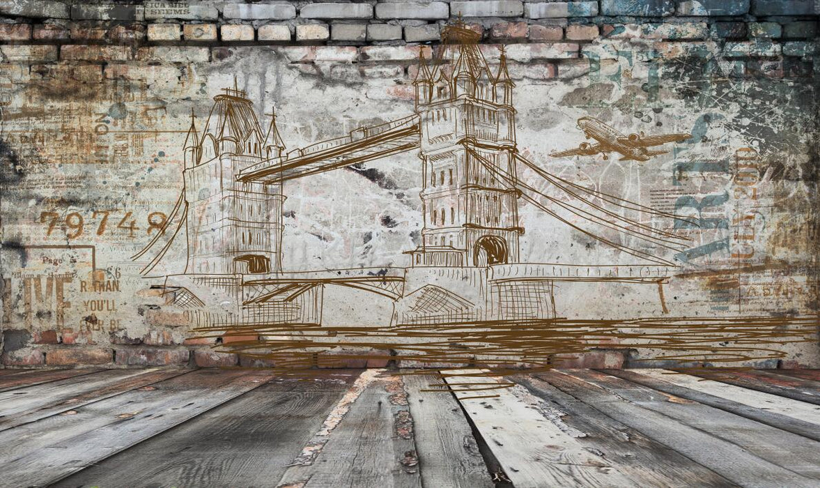 Vintage Tower Bridge Wallpaper Mural