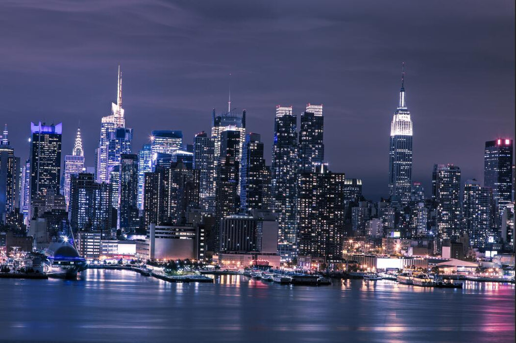 The night view of bustling cities, towering skyscrapers, wallpaper and murals