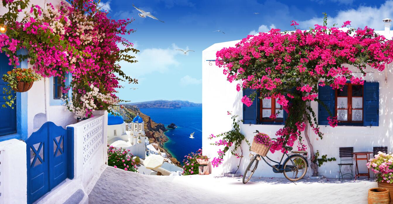 Wallpaper Dreamy Mediterranean Style Painting