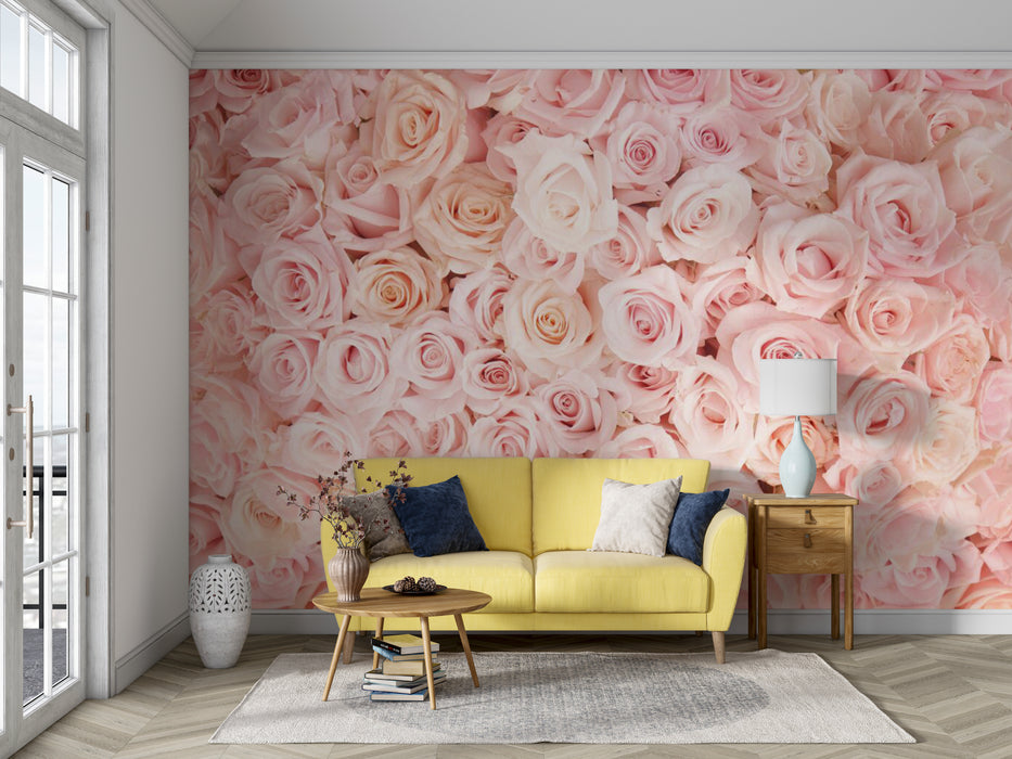 Pink Rose Wallpaper Mural