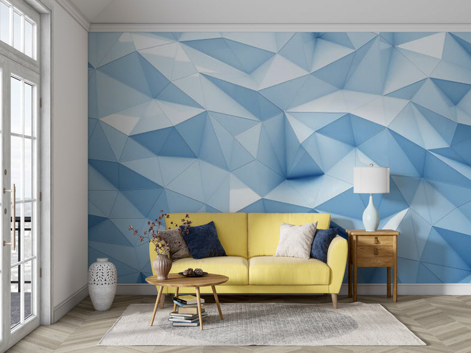 Modern minimalist polygon geometric pattern design wallpaper mural