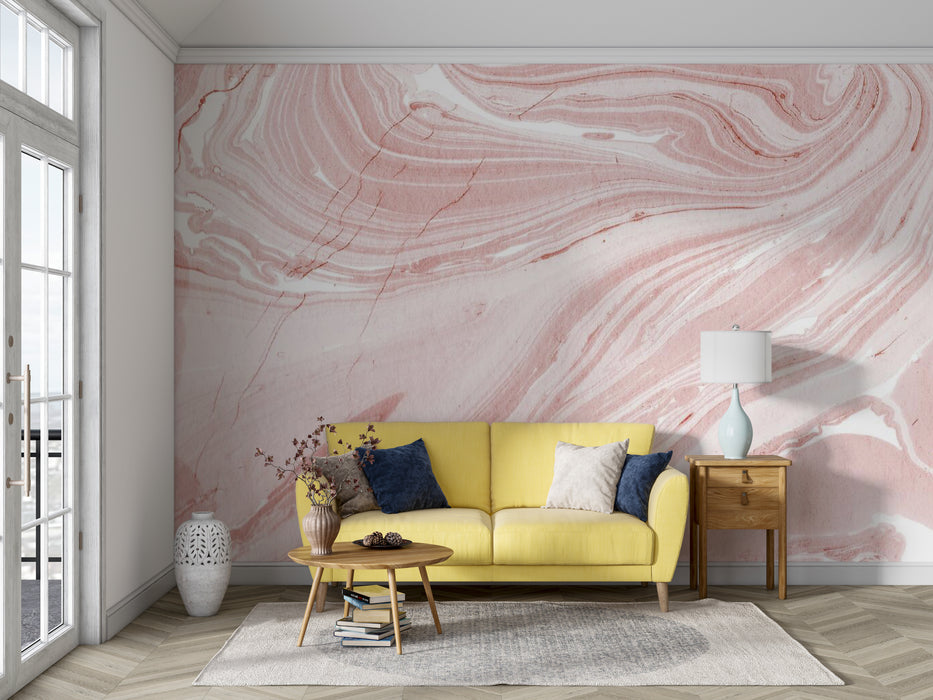 Wallpaper with pink marble texture