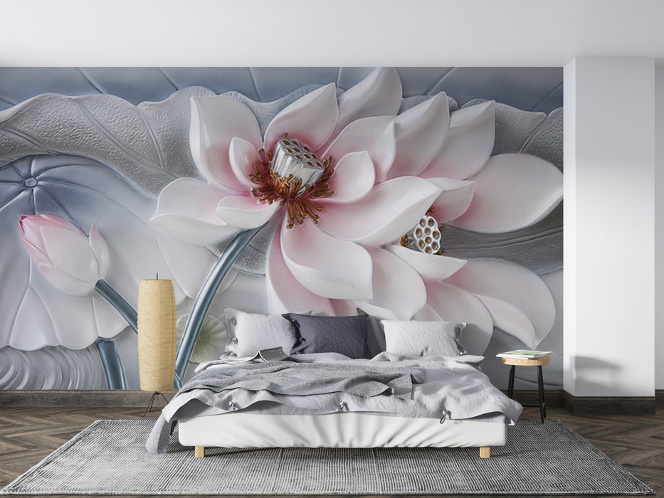 Wallpaper Blooming Lotus Mural