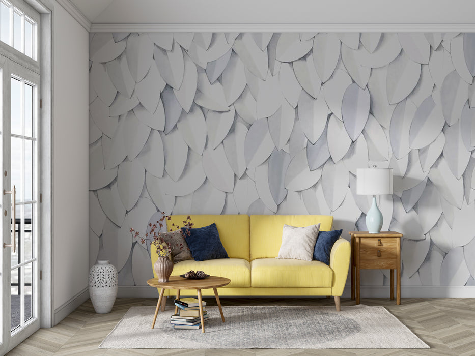 Wallpaper with modern and minimalist beauty, featuring patterns of fish scales or feathers