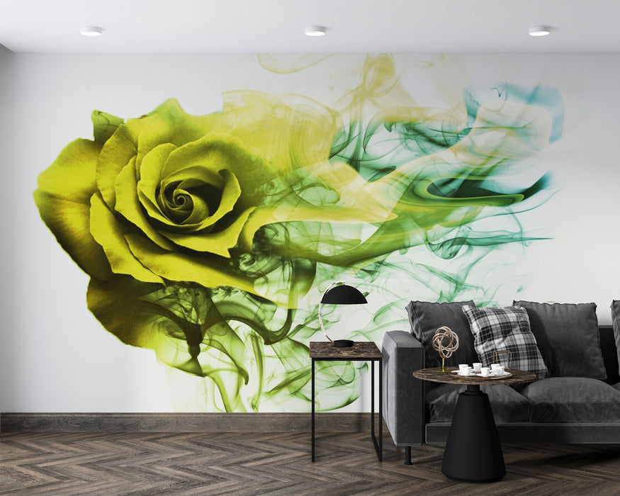 Wallpaper: A modern yellow rose in full bloom