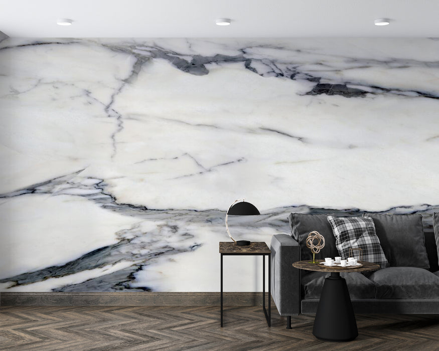 Marble grey textured wallpaper mural