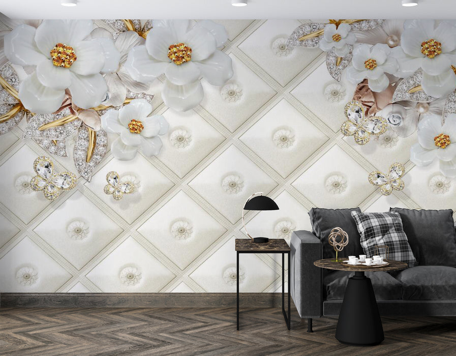 Wallpaper with elegant and luxurious circular textured patterns