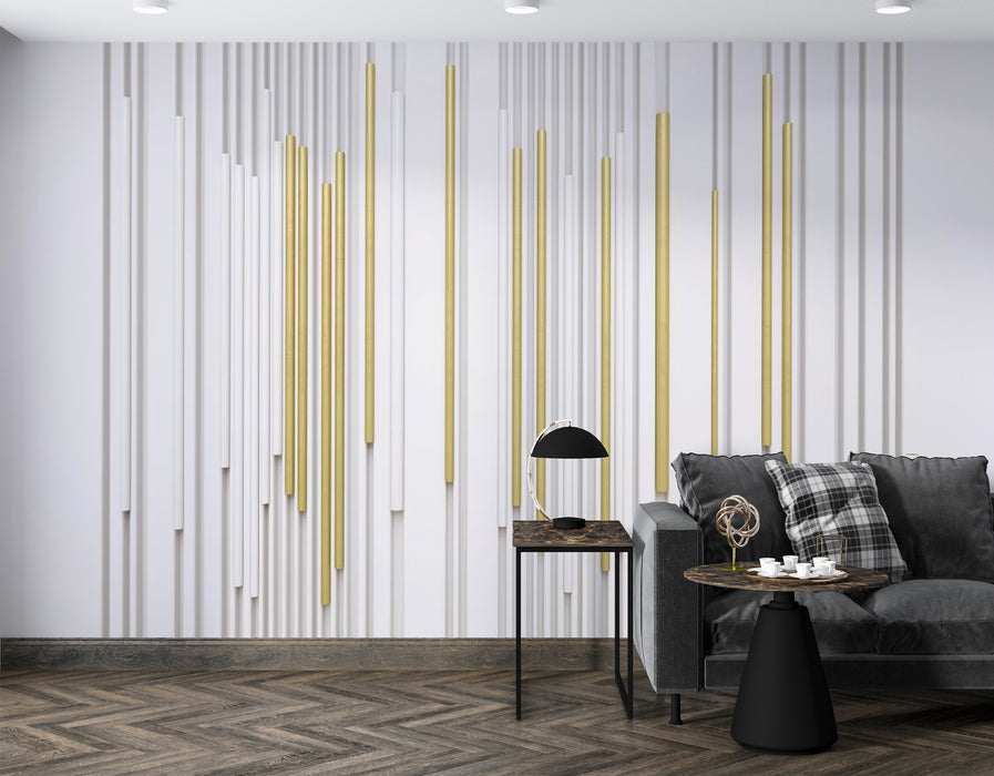 Luxurious lines, wallpaper and murals