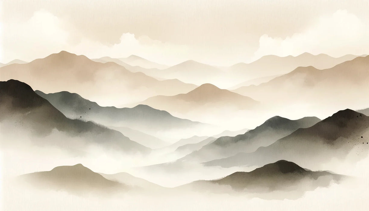 The mountains and clouds are faintly visible, wallpaper and murals