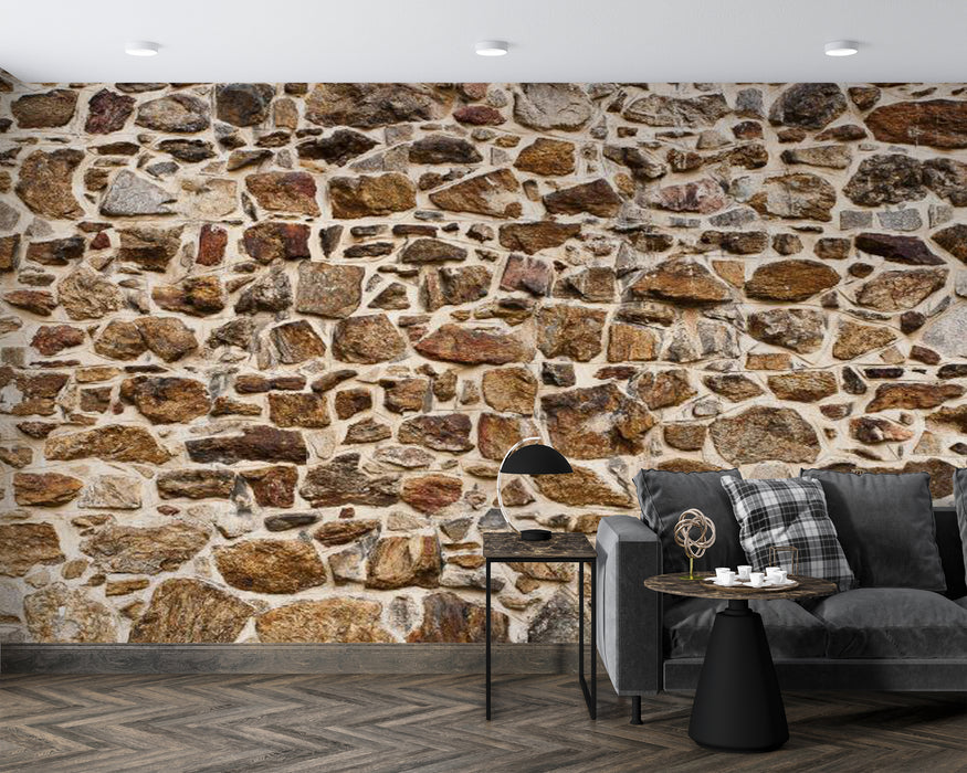 Retro stone wall wallpaper murals