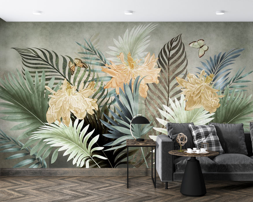 Home wallpaper murals present a peaceful tropical atmosphere